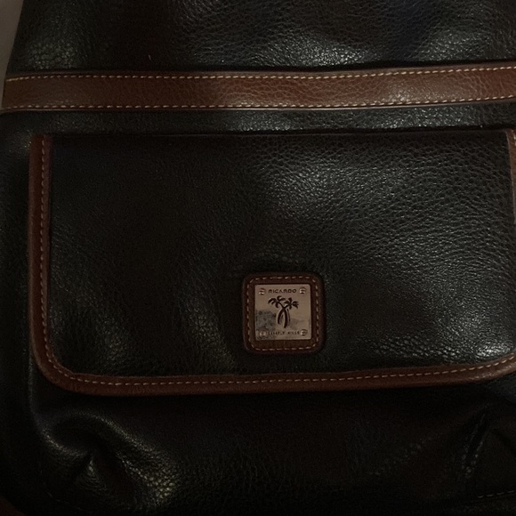 $5 ADD ON Faux Leather Shoulder Bag Black and Brown - Picture 2 of 7